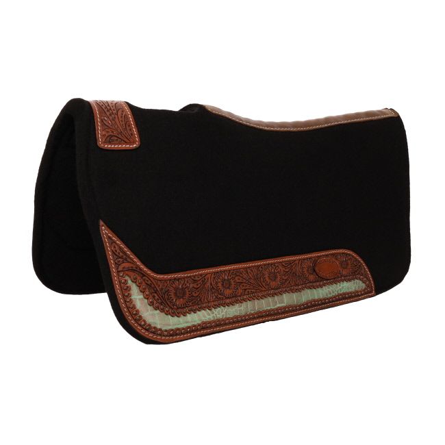 KLASSY COWGIRL TEAL BAYOU FELT SADDLE PAD - 28&quot; x 30&quot;