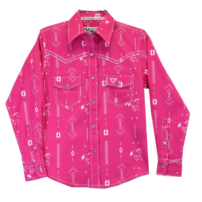 COWGIRL HARDWARE TODDLER HORSE AZTEC WESTERN SHIRT