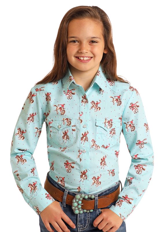 PANHANDLE HORSE PRINT WESTERN SNAP SHIRT