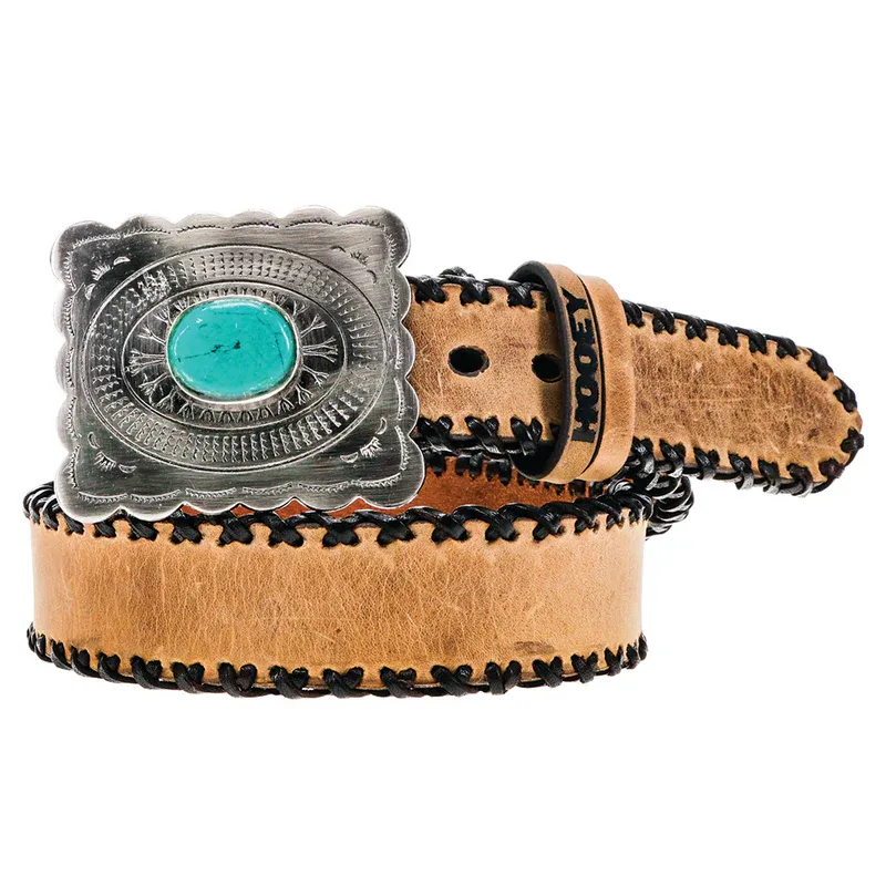 HOOEY "APONI" FULL GRAIN LEATHER BELT