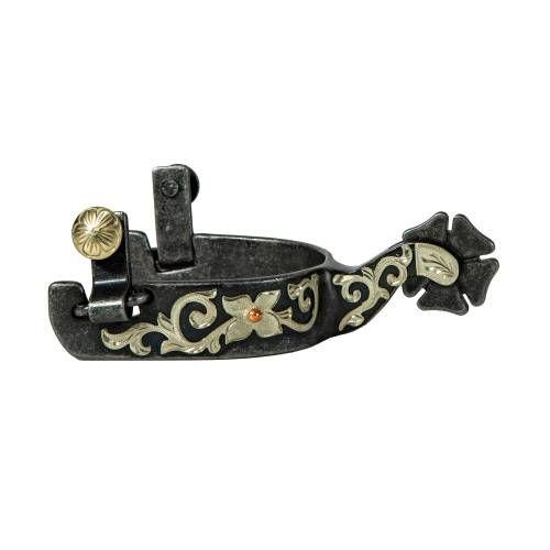 PROFESSIONAL&#39;S CHOICE 1&quot; CLOVERLEAF ROWEL SILVER SPUR