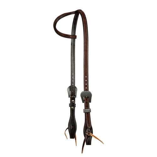 PROFESSIONAL&#39;S CHOICE CHOCOLATE ROUGHOUT ONE EAR HEADSTALL