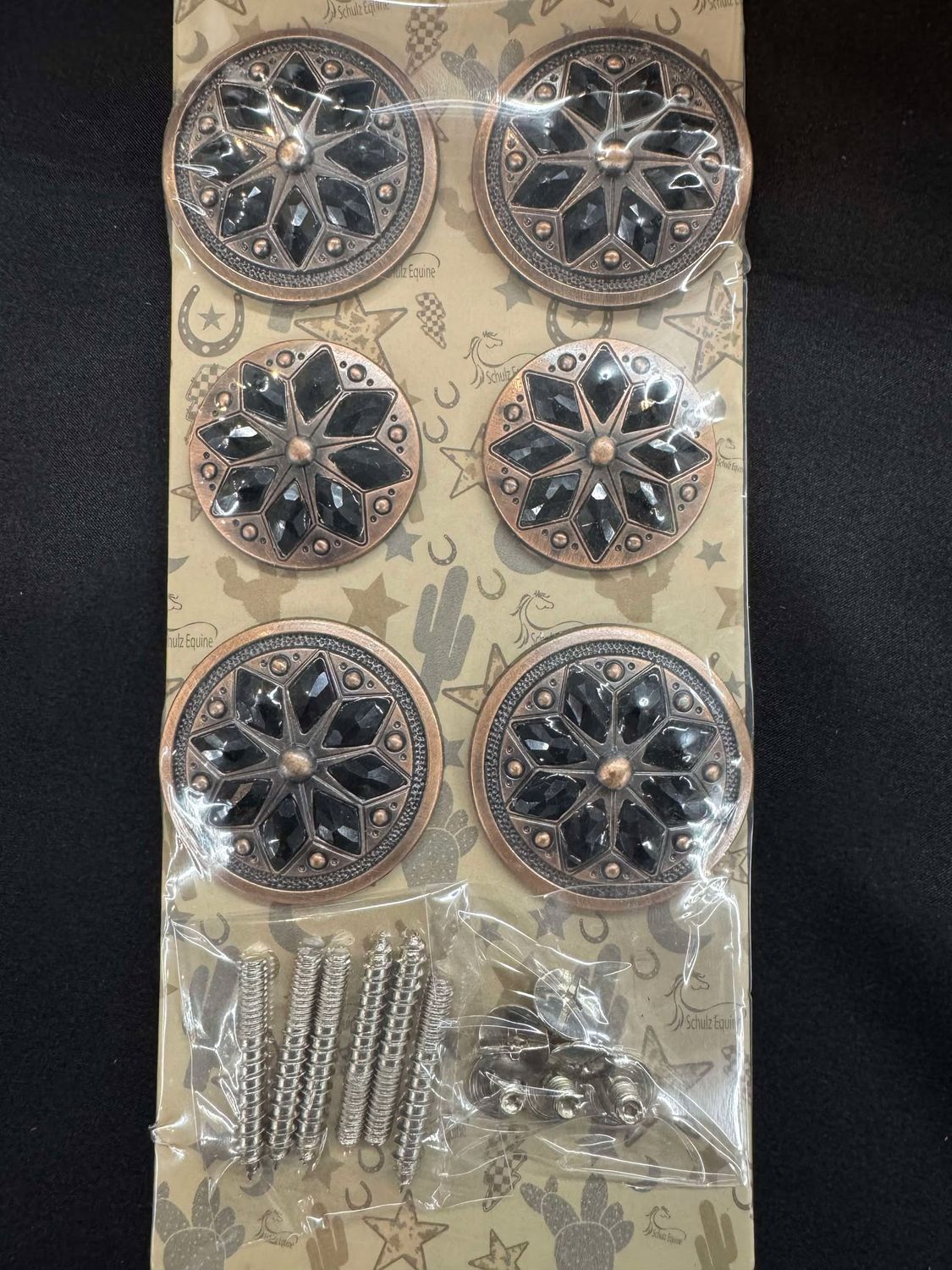 COPPER BLACK DIAMOND CONCHO