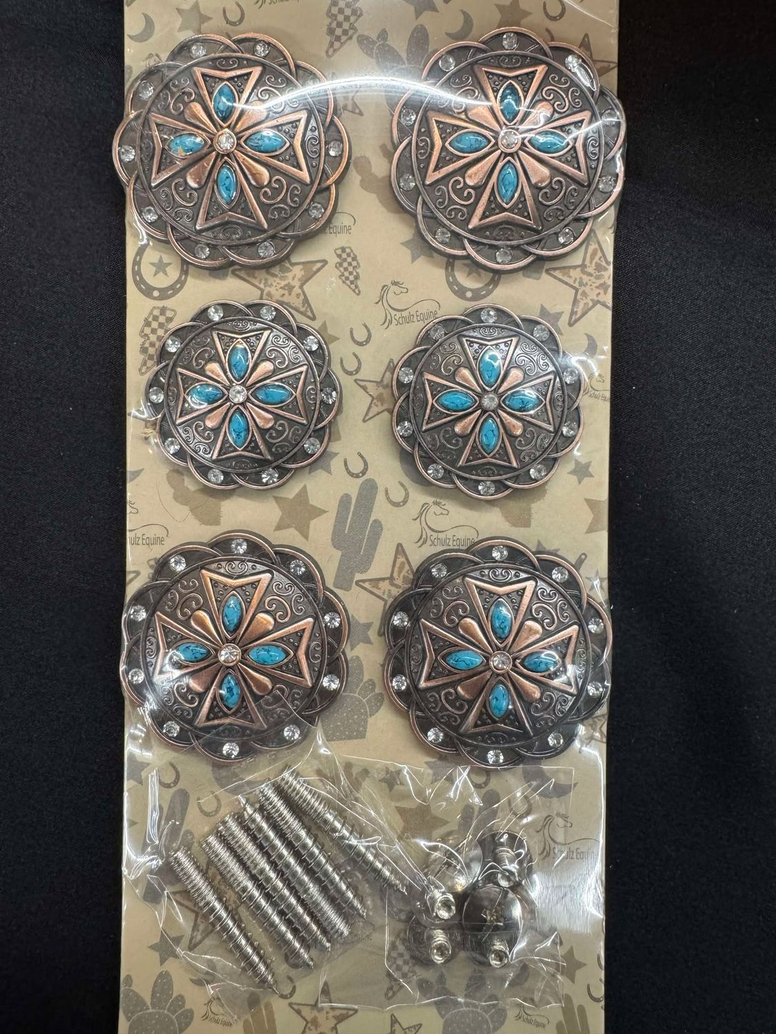 COPPER TURQUOISE BLING CONCHO