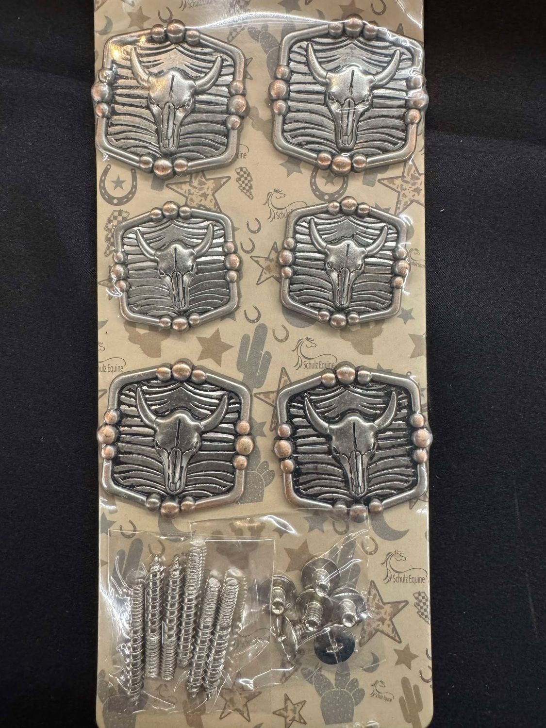 SILVER COW SKULL CONCHO