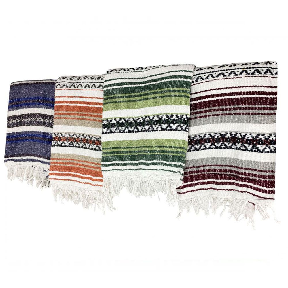 MEXICAN STYLE SERAPE BLANKETS - ASSORTED COLORS