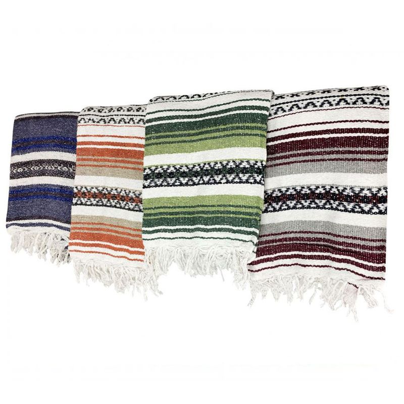 MEXICAN STYLE SERAPE BLANKETS - ASSORTED COLORS