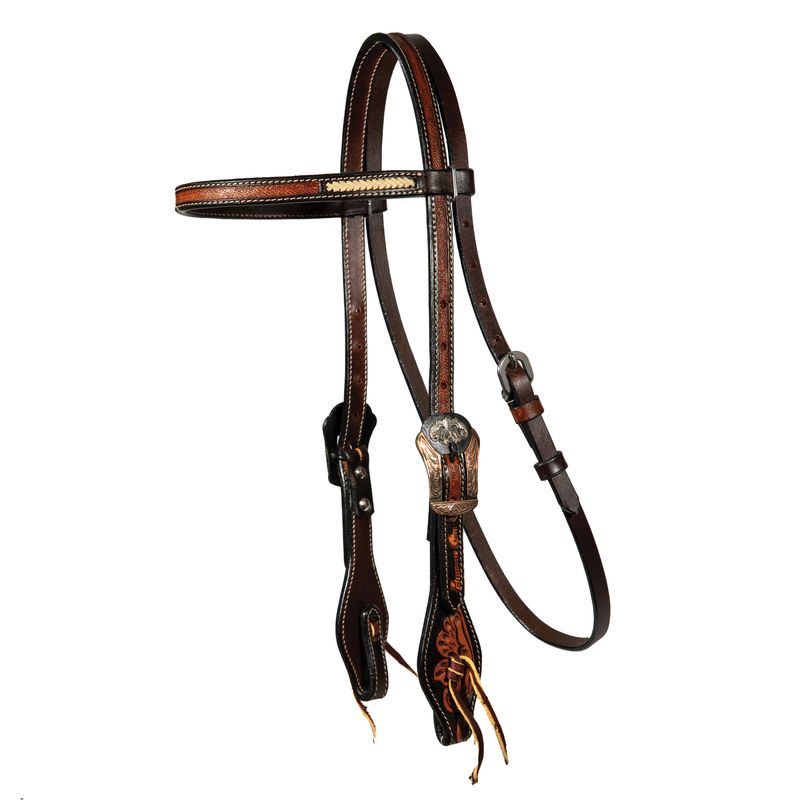 PROFESSIONAL&#39;S CHOICE PONY HERITAGE RAWHIDE BROW BAND HEADSTALL