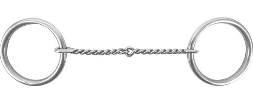 CLASSIC EQUINE O-RING SNAFFLE, TWISTED WIRE, Size: ONE SIZE