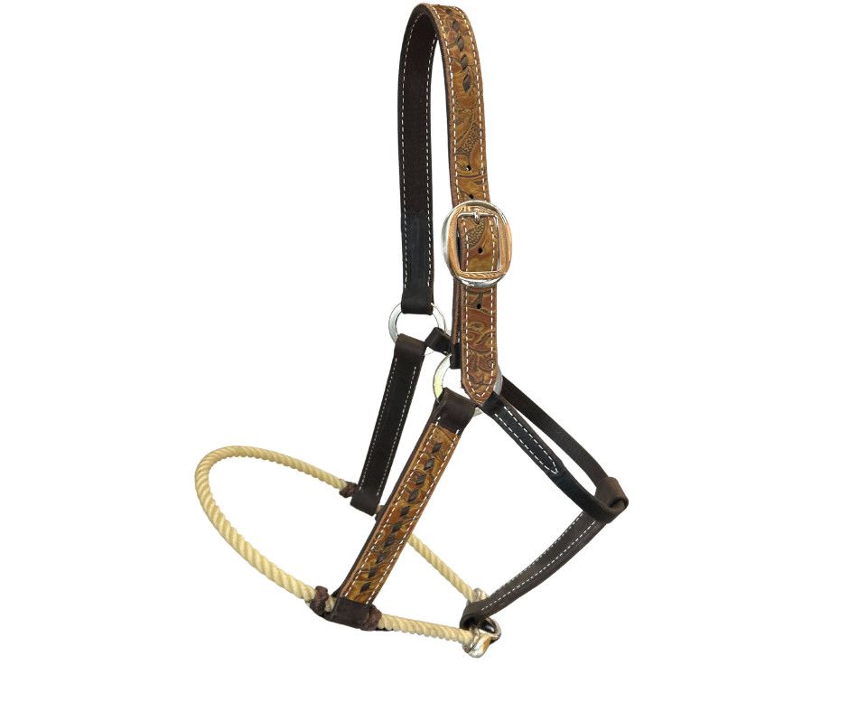 SAN SABA ROPE NOSE LEATHER HALTER