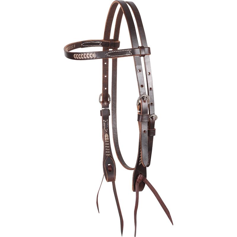 MARTIN SADDLERY RAWHIDE LACED BROWBAND HEADSTALL