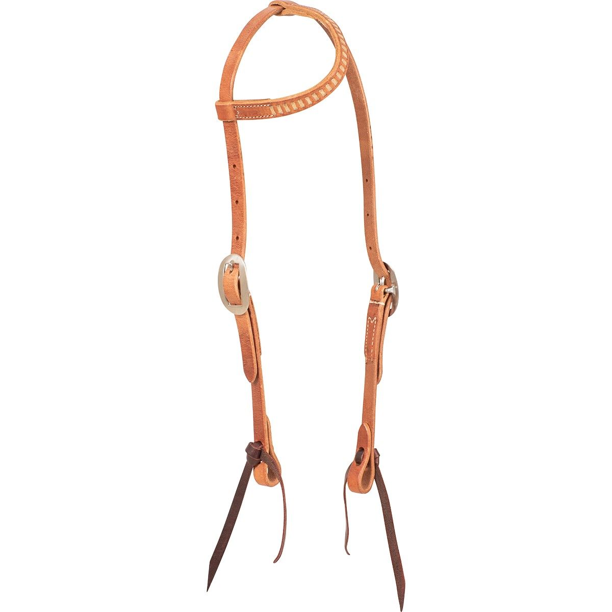 HF23RLNH MARTIN SADDLERY RAWHIDE LACED SLIP EAR HEADSTALL, Color: NATURAL
