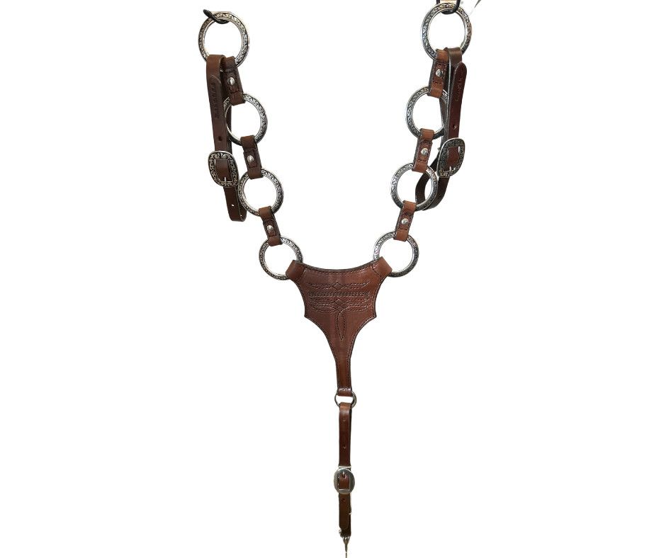 DOUBLE J SADDLERY OLYMPIAN BROWN SKIRTING BREAST COLLAR