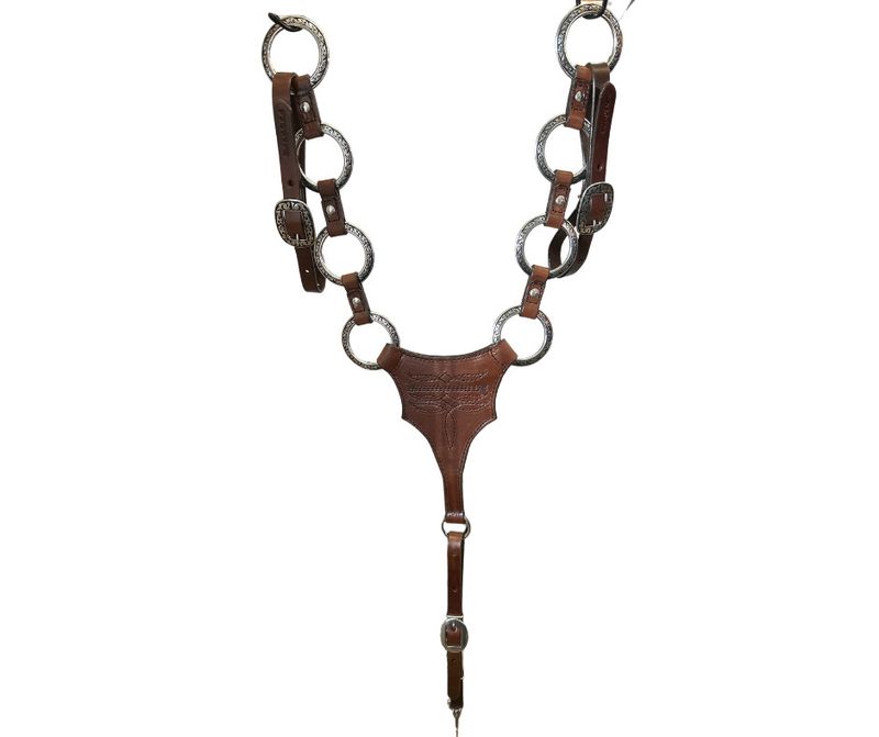 DOUBLE J SADDLERY OLYMPIAN BROWN SKIRTING BREAST COLLAR