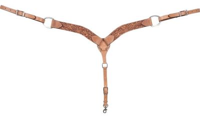 CASHEL 2.25-INCH BREASTCOLLAR WITH ANTIQUE LEAF TOOLING