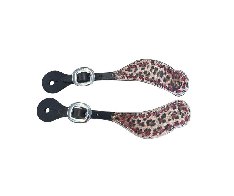 SAN SABA CHOCOLATE WITH CHEETAH SPUR STRAP