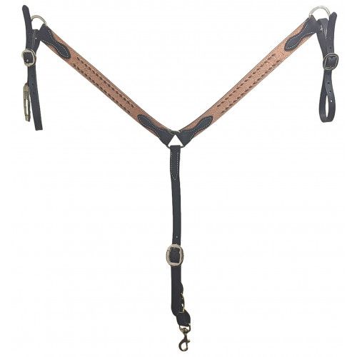 SAN SABA CHOCOLATE ROUGHTOUT BREAST COLLAR