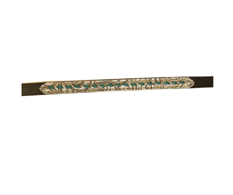 SAN SABA CHOCOLATE FLORAL WITHER STRAP