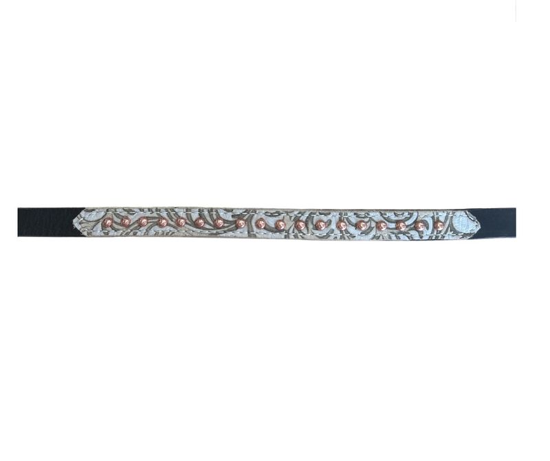 SAN SABA CHOCOLATE FLORAL WITHER STRAP