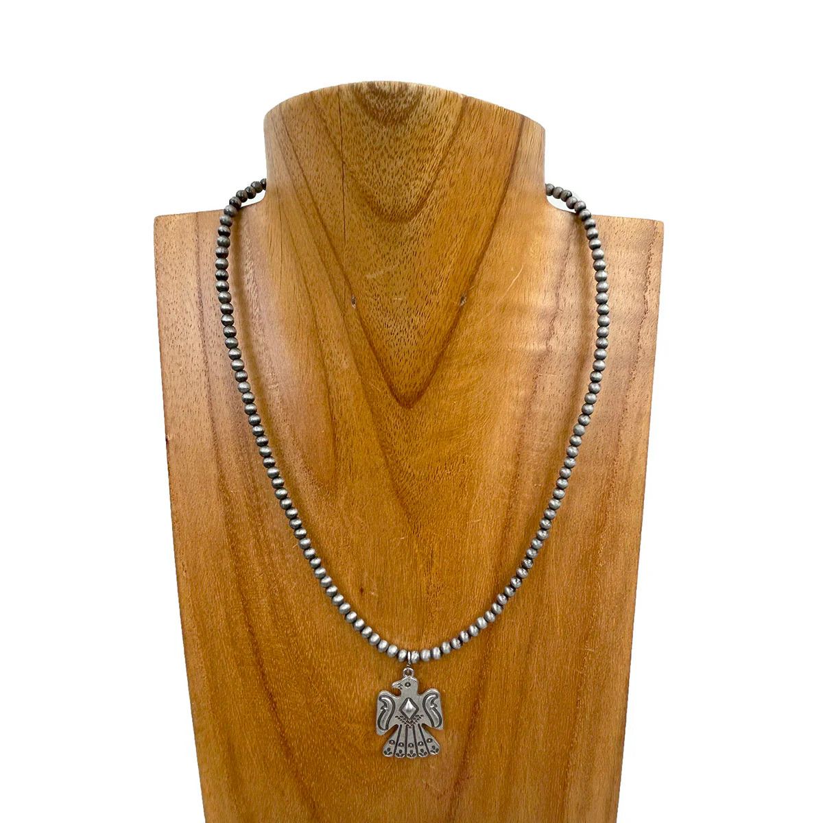 NAVAJO PEARL BEADS WITH EAGLE PENDANT