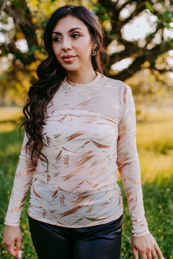 GOLD PAINT MESH TOP