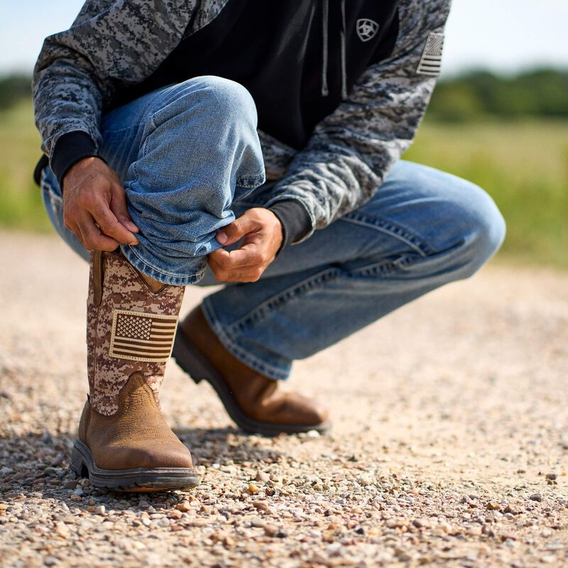ARIAT WORKHOG PATRIOT STEEL TOE WORK BOOT