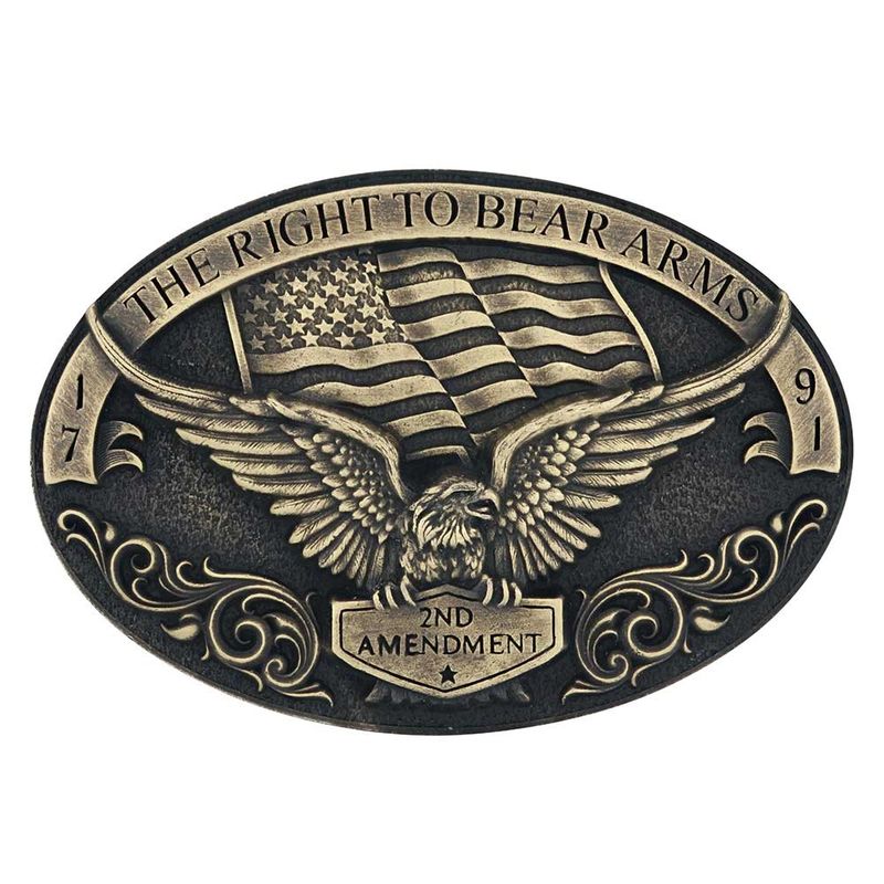 A877 ATTITUDE BUCKLES SOARING EAGLE ARMS BUCKLE