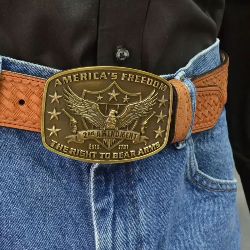ATTITUDE BUCKLES 2ND AMENDMENT HERITAGE BUCKLE