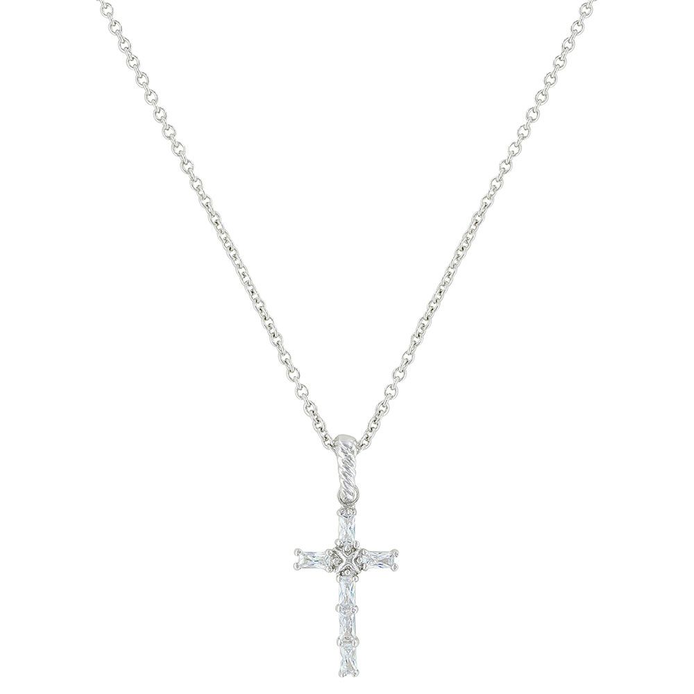 MONTANA SILVERSMITHS ACADIAN CROSS BAGUETTE NECKLACE