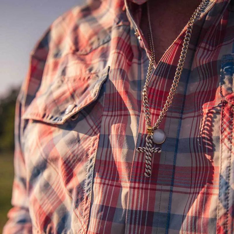 MONTANA SILVERSMITHS BRAIDED CROSS NECKLACE