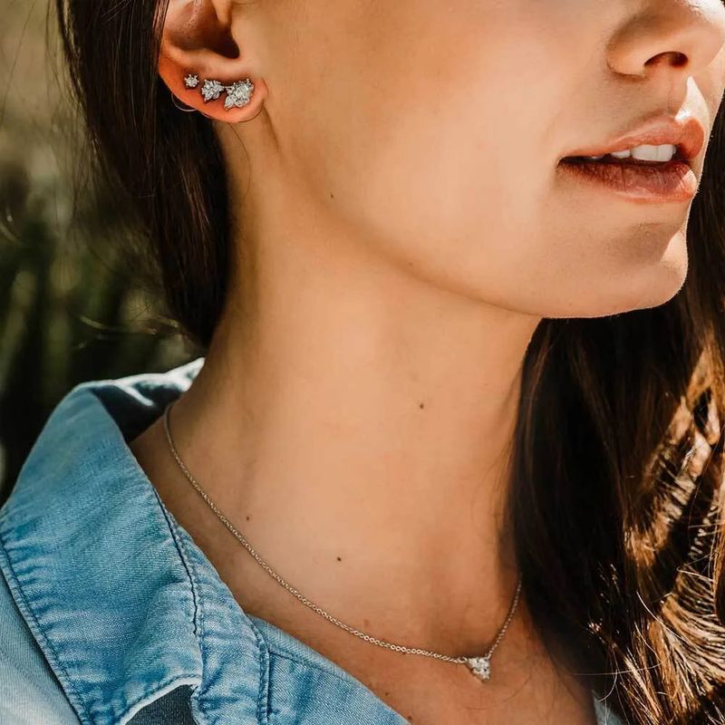 MONTANA SILVERSMITHS TRIPLE PLAY CRYSTAL POST EARRINGS