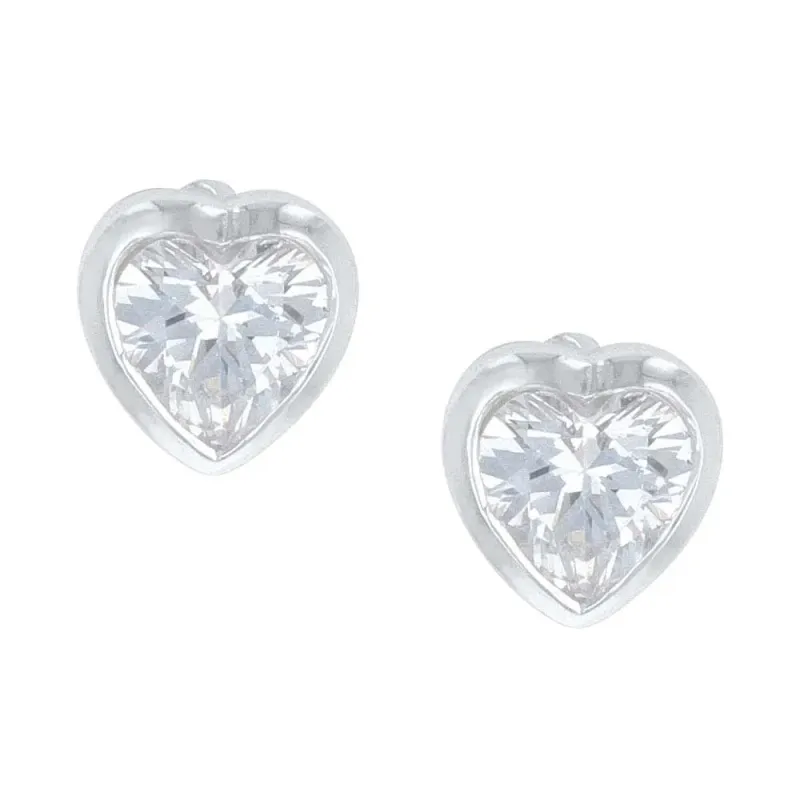 MONTANA SILVERSMITHS TINY HEART CRYSTAL POST EARRINGS