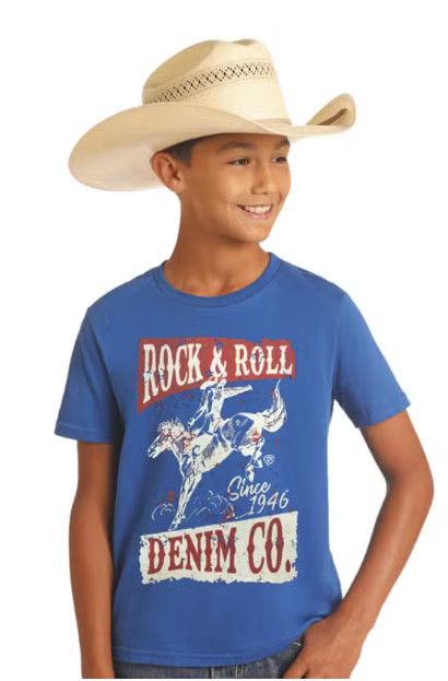 ROCK &amp; ROLL BUCKING BRONCO TEE