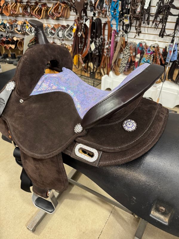 14" Circle Y Pearl Barrel Saddle - Wide Fit
