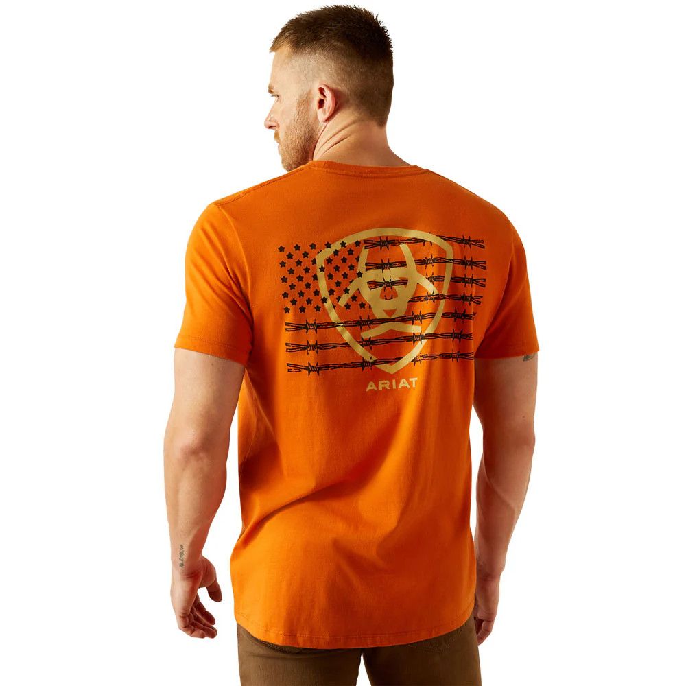 ARIAT BARB WIRE SHIELD TEE