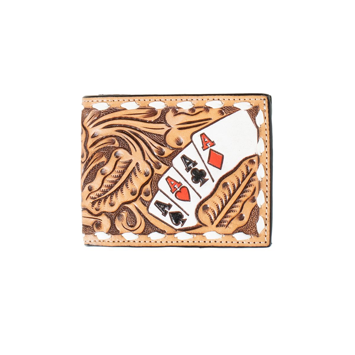 3D HAND PAINTED ACE CARDS BIFOLD WALLET