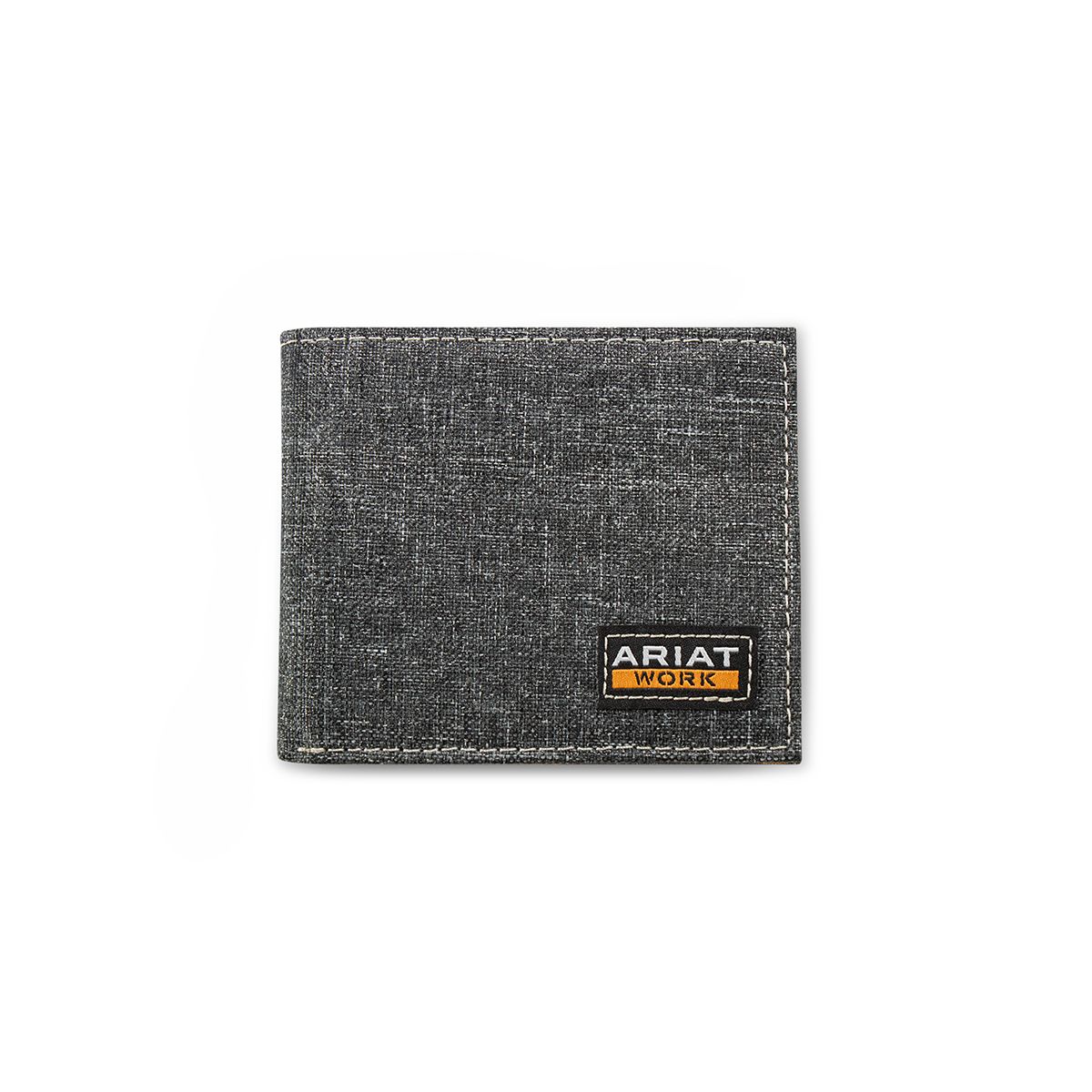ARIAT WORK GRAY FABRIC BIFOLD WALLET