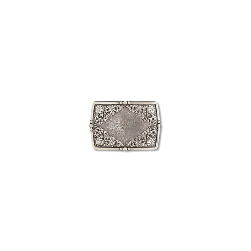 ARIAT FLORAL ENGRAVED RECTANGLE BELT BUCKLE