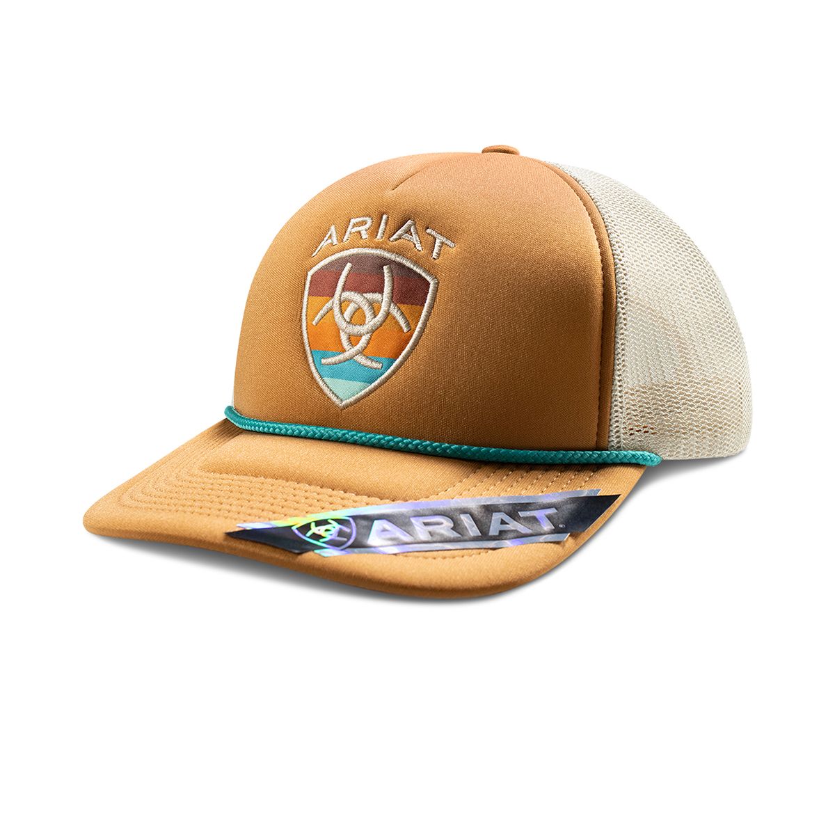 ARIAT STRIPED PATCH CAP