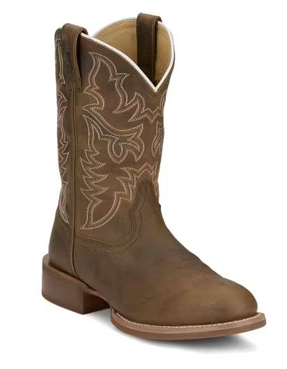JUSTIN 11&quot; WILD BILL KHAKI COWHIDE WESTERN BOOT