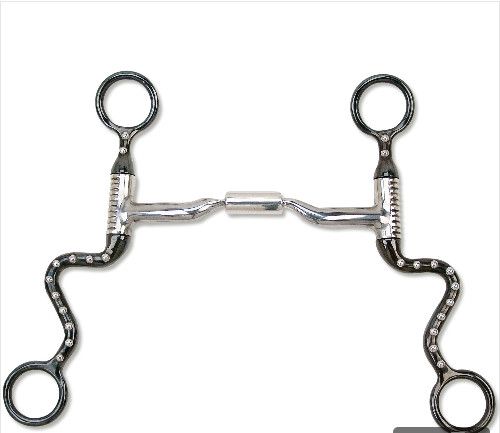 MYLER BIT'S BLACK STEEL SEVEN SHANK WITH LOW PORT COMFORT SNAFFLE