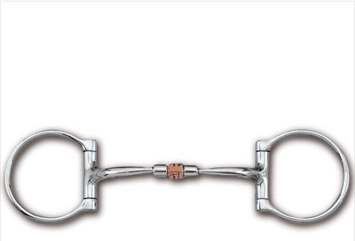 MYLER BIT'S WESTERN DEE WITHOUT HOOKS &amp; COMFORT SNAFFLE &amp; COPPER ROLLER