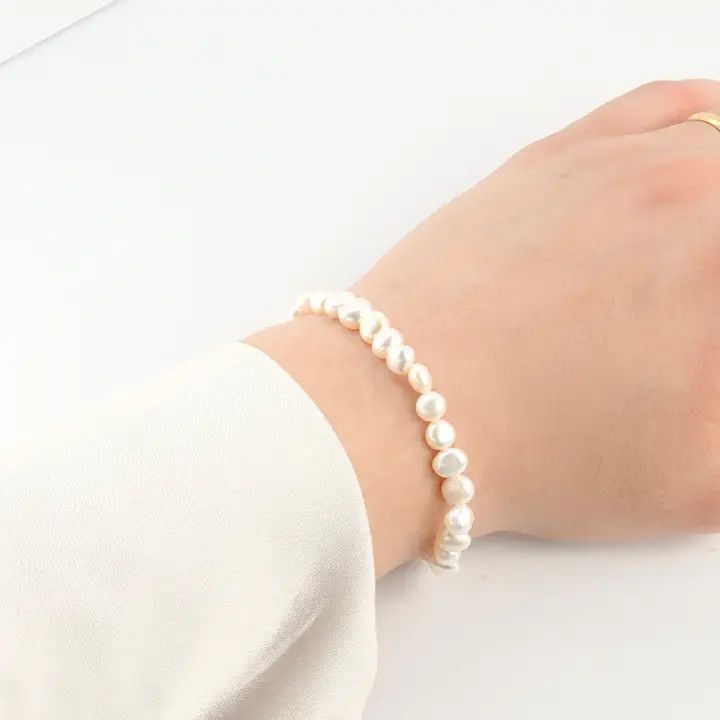 DAINTY FULL PEARL 18K BRACELET