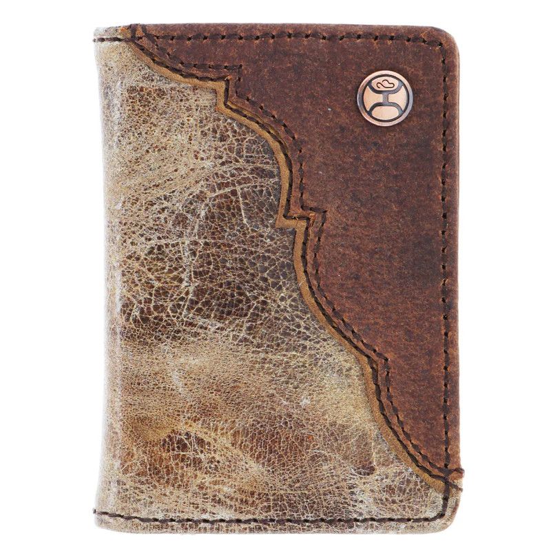HOOEY &quot;CHISHOLM&quot; TRICOLOR WESTERN CORNER BIFOLD MONEY CLIP