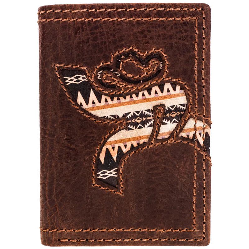 HOOEY &quot;STRAP&quot; AZTEC ROUGHY TRIFOLD WALLET