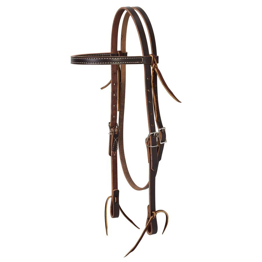 WEAVER SKIRTING LEATHER BROWBAND HEADSTALL, 5/8&quot;