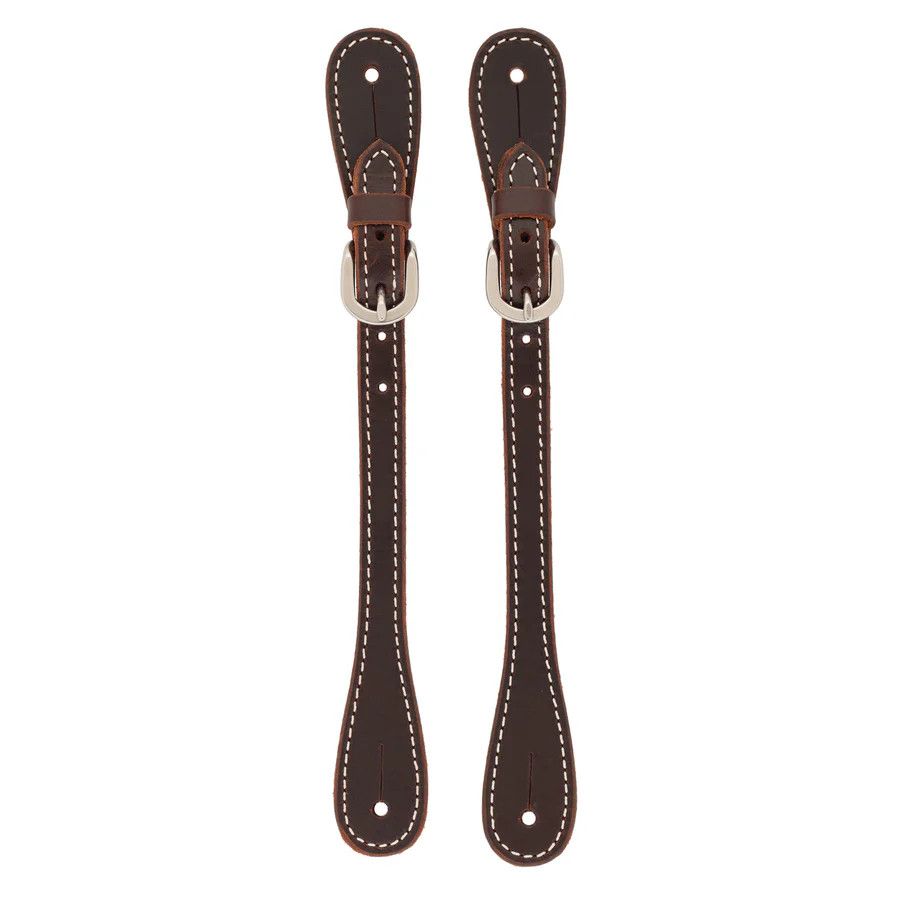 WEAVER LADIES BUFFALO LEATHER SPUR STRAPS, BURGUNDY