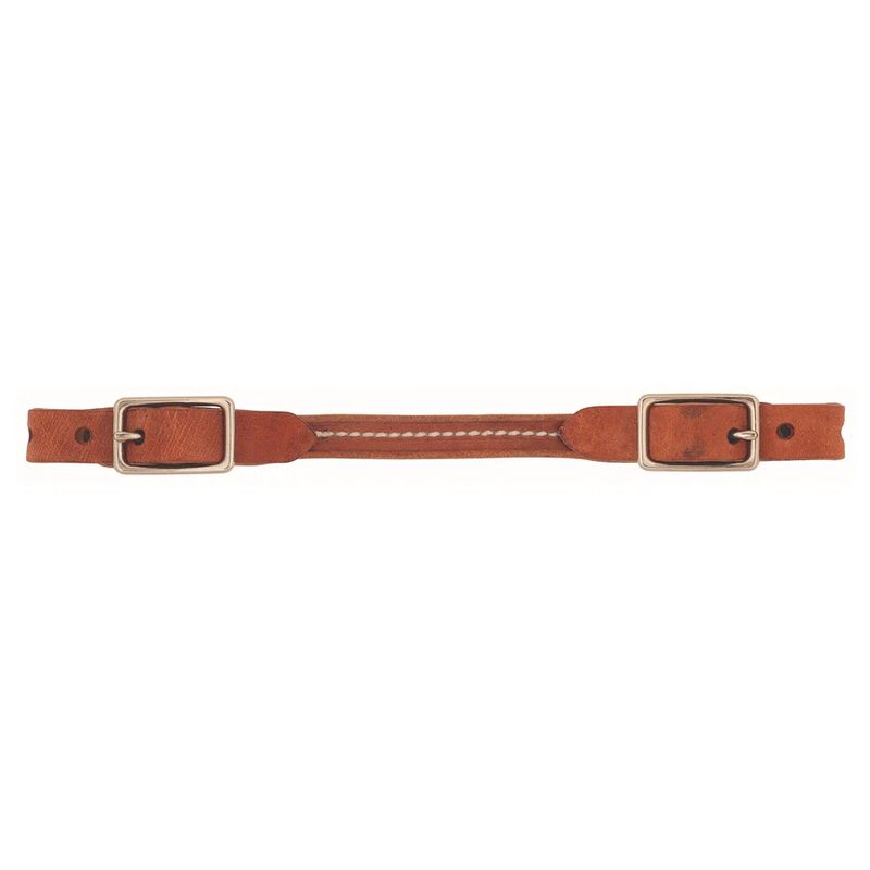 WEAVER HARNESS LEATHER ROUNDED CURB STRAP, RUSSET