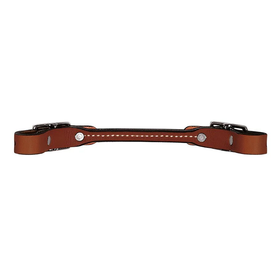 WEAVER BRIDLE LEATHER ROUNDED CURB STRAP, BROWN