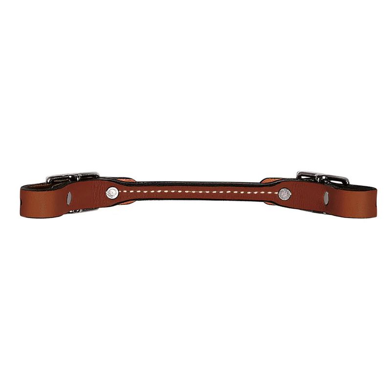 WEAVER BRIDLE LEATHER ROUNDED CURB STRAP, BROWN